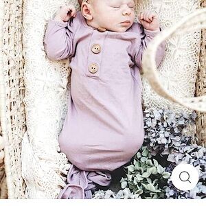 Caden Lane dusty purple knotted gown 95% bamboo